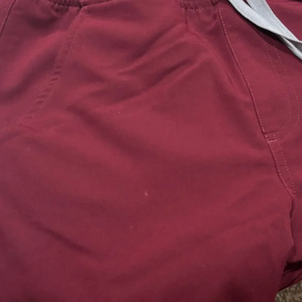 Yola High-Rise Slim Scrub Pant™ Burgundy XS Tall NWOT